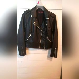 Nwot black leather moto jacket